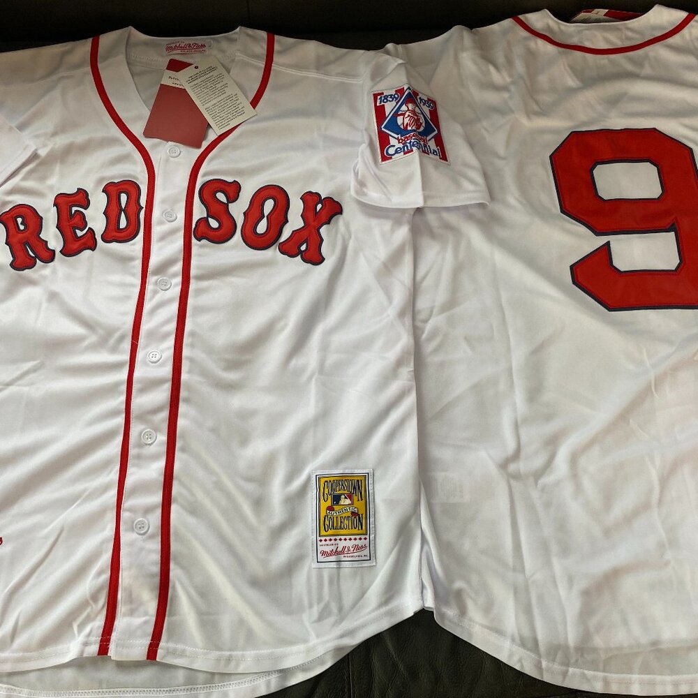 MITCHELL and NESS BOSTON RED SOX TED WILLIAMS JERSEY Sz M,L,XL,2XL New w tags